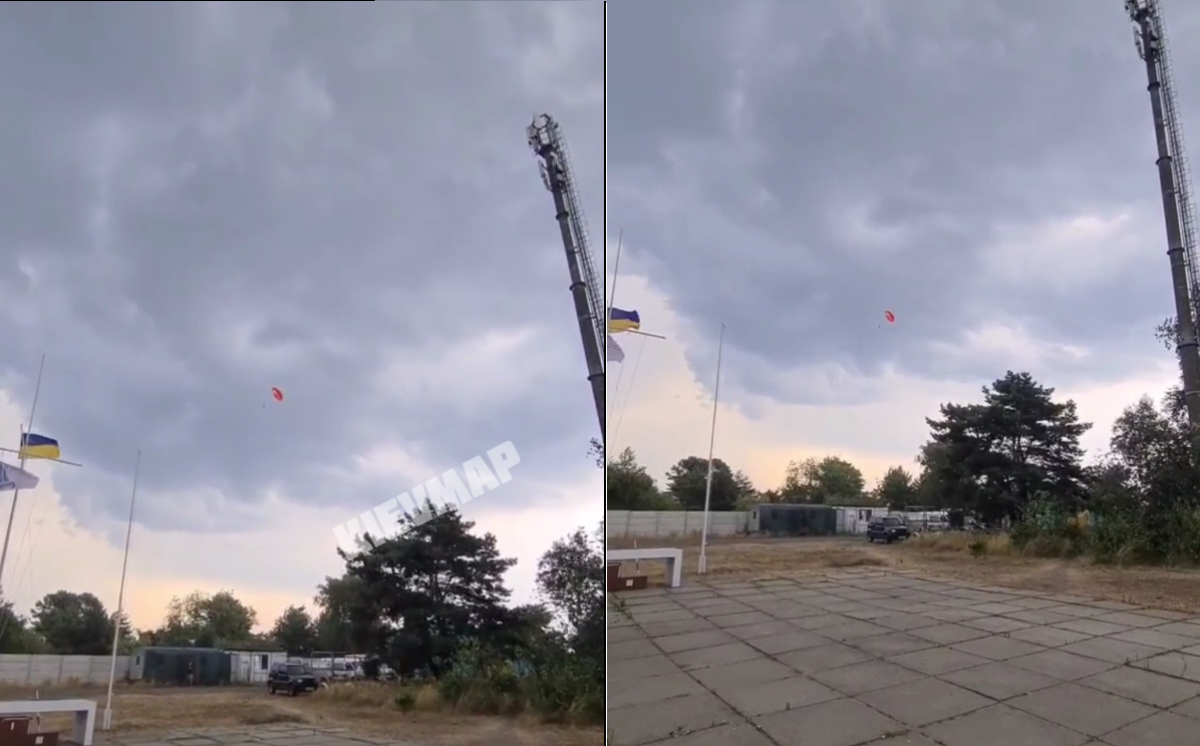 У Києві врятували парашутиста, якого вітром віднесло в небо (відео)