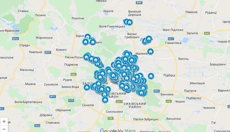 Де шукати найближче укриття у Львові (посилання на карти)