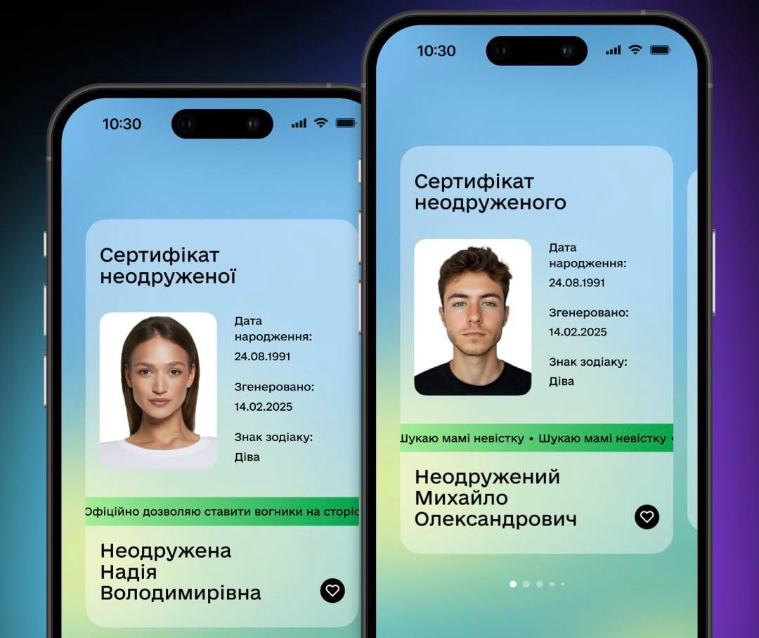 В Україні запустили цифровий сертифікат неодруженого та неодруженої в Дії
