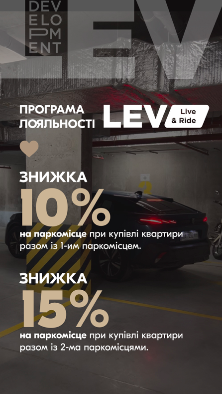 Інвестуйте вдало: акція на паркінги від LEV Development