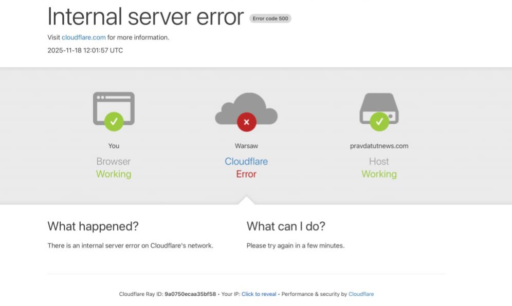Компанія Cloudflare прокоментувала глобальний збій