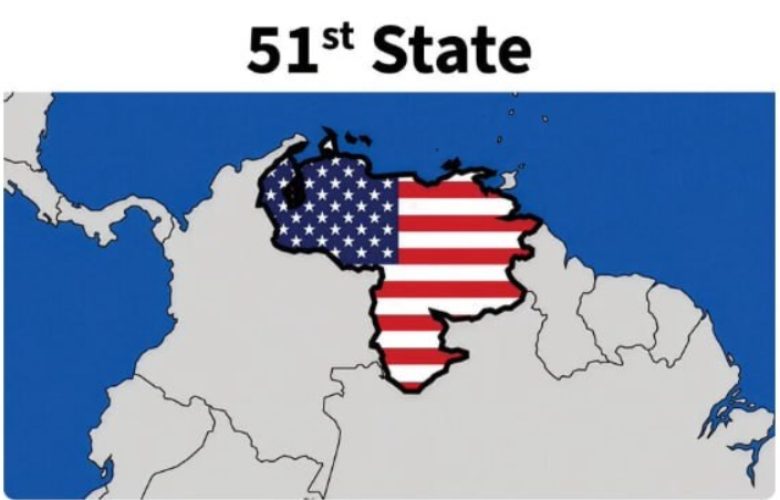 Трамп опублікував карту Венесуели з написом «51-й штат»