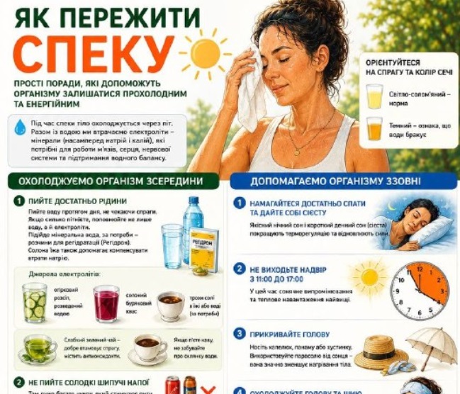 Захист від спеки: Скиталінська пояснила, як безпечно охолодити організм зсередини