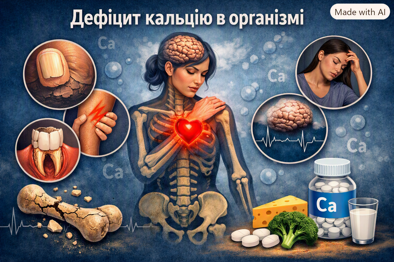 Чим небезпечний дефіцит кальцію в організмі та як вчасно розпізнати загрозу