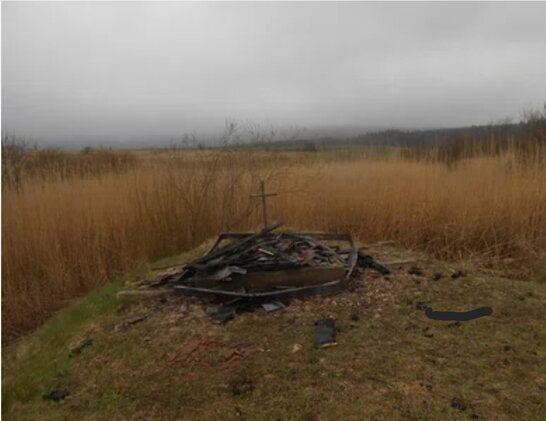 Біля рідного села Івана Франка спалили капличку жертвам сталінських репресій (фото)