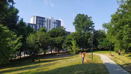 Цілковите перевтілення: у Малоголосківському парку закінчують прибирання та покіс трави (відео)