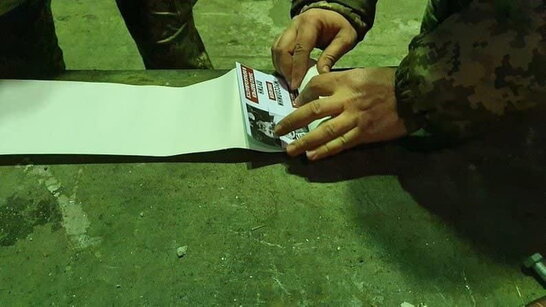 Закарпатська бригада запускатиме снаряди з інструкцією "як правильно здатися в полон" (фото)
