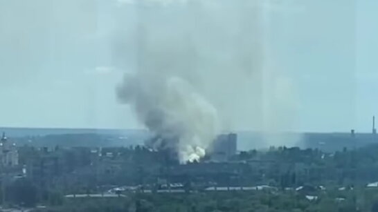 В окупованому Донецьку запалала ворожа база (відео)
