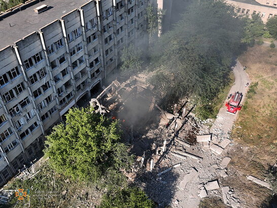 У ДСНС показали наслідки ракетних ударів рф по університетах Миколаєва (фото)