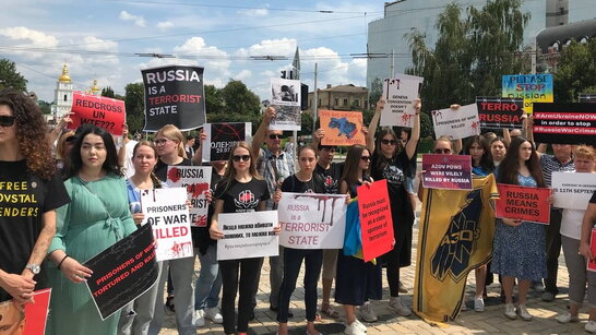 У Києві пройшла акція родин захисників "Азовсталі"