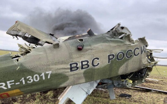 У росії знову розбився і згорів вертоліт Мі-8 під час посадки