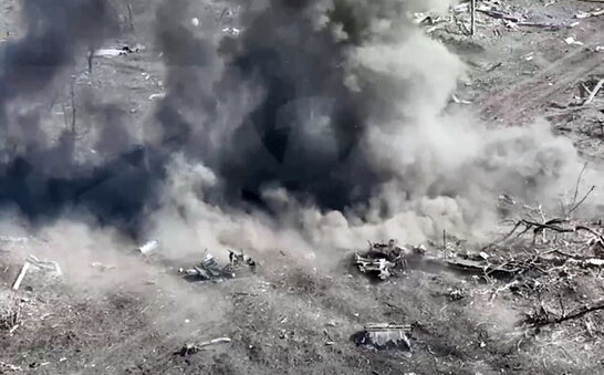 Окупанти почали застосовувати наземні роботизовані платформи з автоматичним гранатометом АГС-17