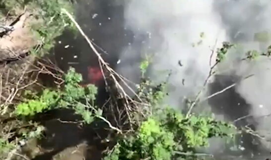 Прикордонники підірвали склад БК і два укриття російських окупантів у Серебрянському лісі