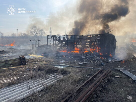 Росіяни атакували Слов’янськ: пожежа охопила 700 квадратних метрів