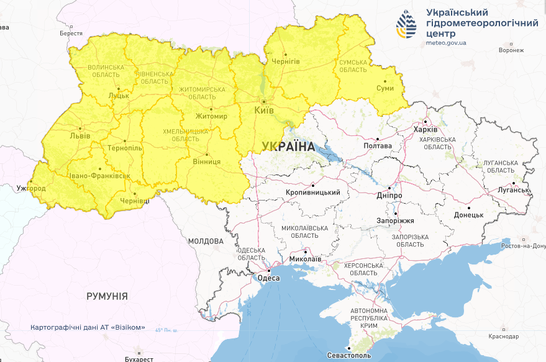 В Україні 4 липня очікується негода: оголошено жовтий рівень небезпеки
