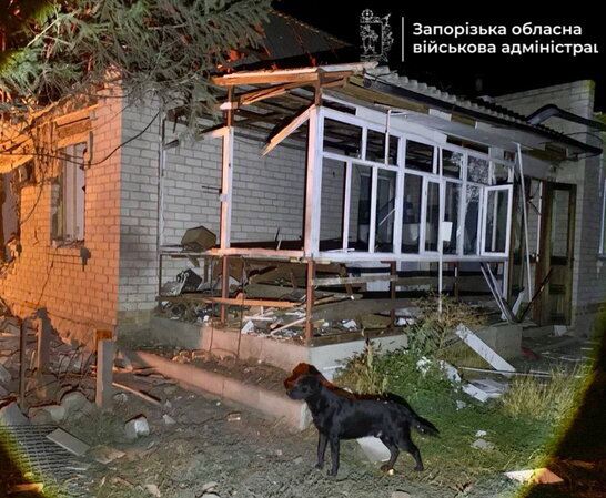 На Запоріжжі після нічної атаки РФ зайнялися приватні будинки