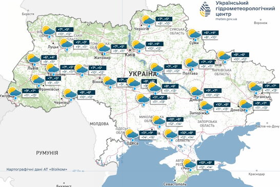 Погода в Україні: дощі, прохолода та сильний вітер