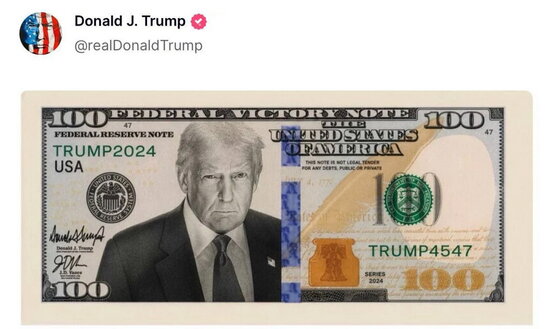 Трамп показав «оновлені» $100, і вони одразу стали мемом