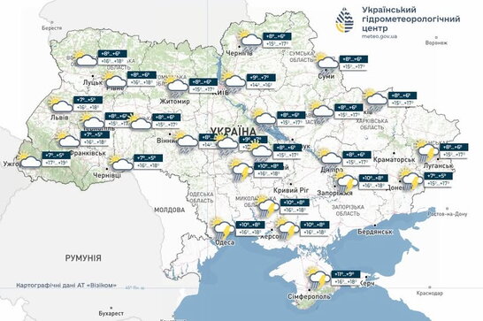 Прогноз погоди в Україні на 29 травня