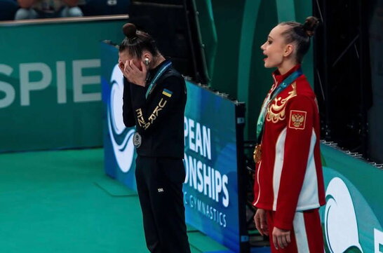 Українські гімнастки бойкотували гімни росії та Білорусі на чемпіонаті Європи