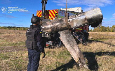 На Київщині сапери ДСНС вилучили залишки крилатої ракети Х-55