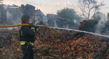 Нічна атака на Суми: пожежа і пошкоджені будинки