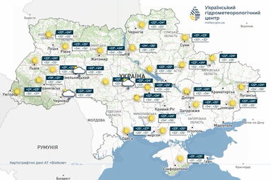 В Україні 6 серпня очікується суха та сильна спека до 38°
