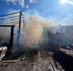 Пожежа на Львівщині: вщент згоріла господарська будівля