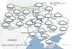 В Україні 26 січня очікується хмарна погода зі снігом, дощем та ожеледдю