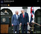 Білий дім назвав Трампа і Чарльза ІІІ «двома королями»